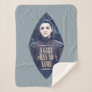 Cobertor Sherpa "Uma Menina Não Tem Nome" Arya Stark Graphic