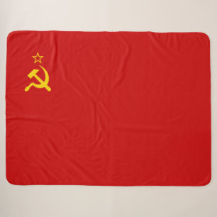 Cobertor Sherpa União Soviética (URSS) (martelo comunista e foice