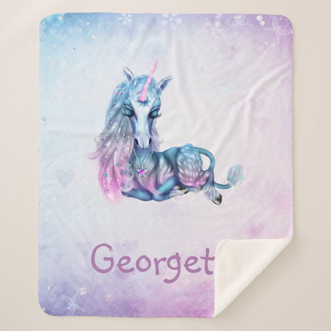 Cobertor Sherpa Unicorn Sherpa Blanket (Frente)