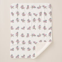 Unicorn Yoga Poses Pattern Design