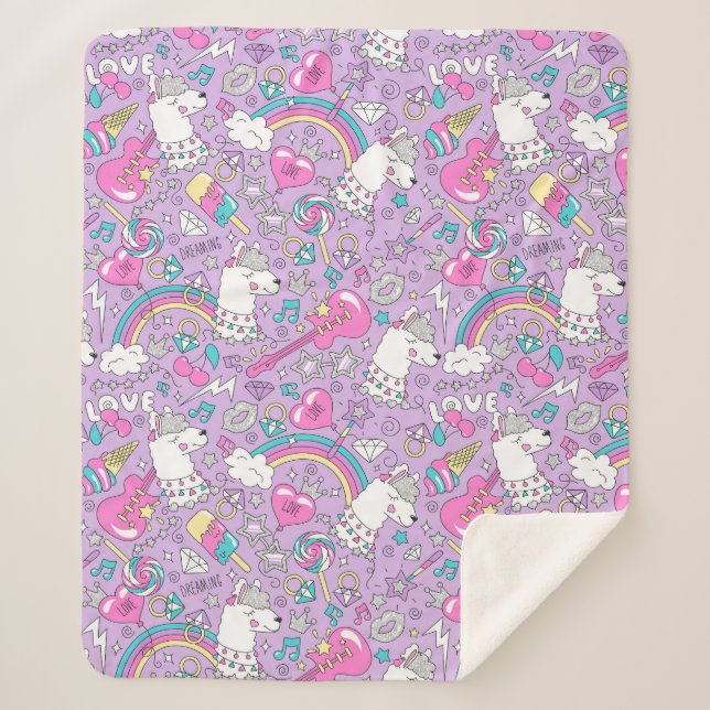 Cobertor Sherpa Unicorns Sherpa Blanket (Frente)