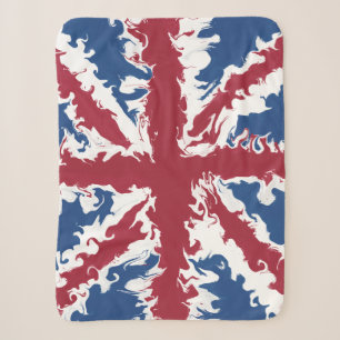Cobertor Sherpa Union Jack Liquid Art