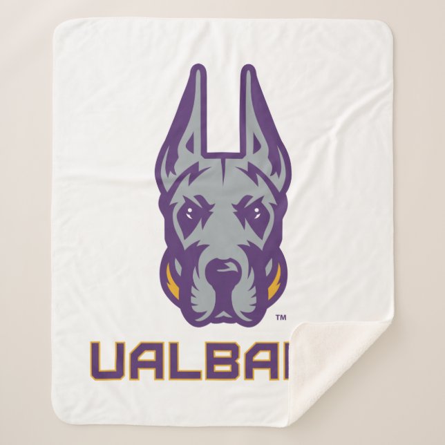 Cobertor Sherpa Universidade de Albany Great Danes (Frente)