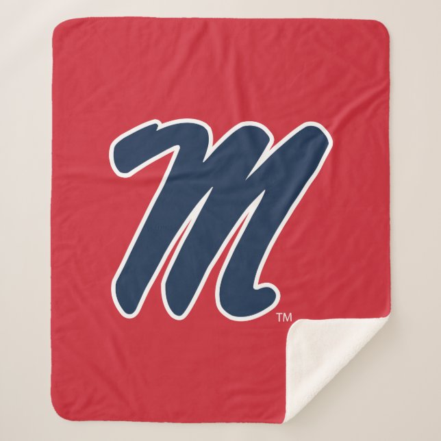Cobertor Sherpa Universidade do Mississippi | Script M (Frente)