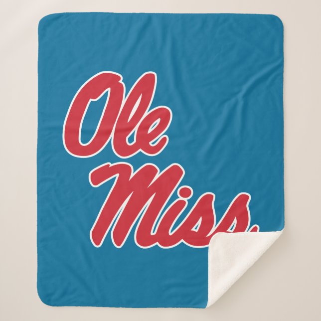 Cobertor Sherpa Universidade do Mississippi | Script Ole Miss (Frente)