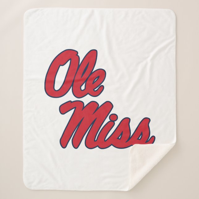 Cobertor Sherpa Universidade do Mississippi | Script Ole Miss (Frente)