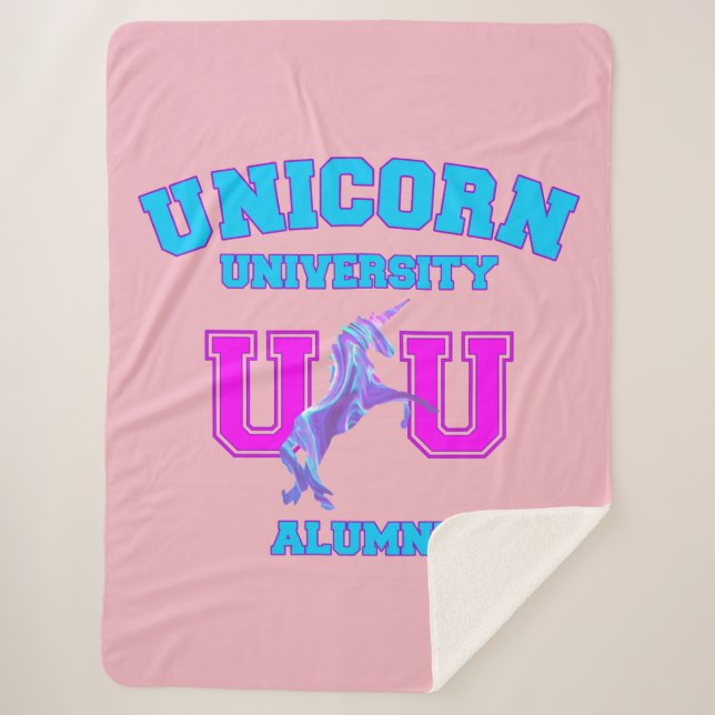 Cobertor Sherpa Universidade Unicorn (Frente)