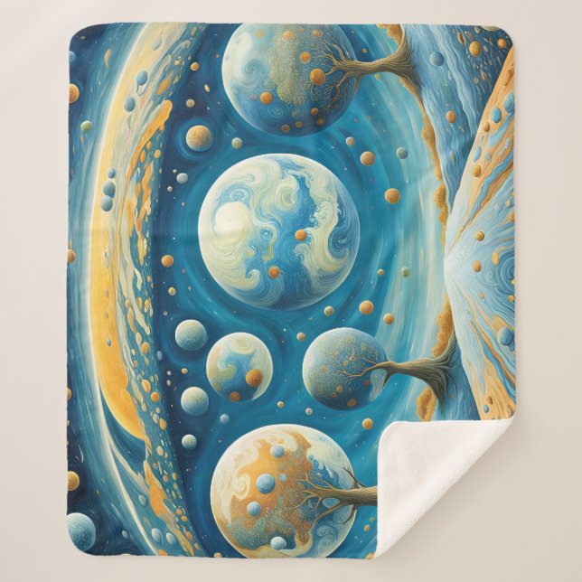 Cobertor Sherpa Universos paralelos (Frente)