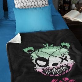 Cobertor Sherpa Urso Colorido da Bandeira do Orgulho Abrosexual Gó