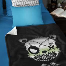 Cobertor Sherpa Urso Colorido da Bandeira do Orgulho Agênero Gótic