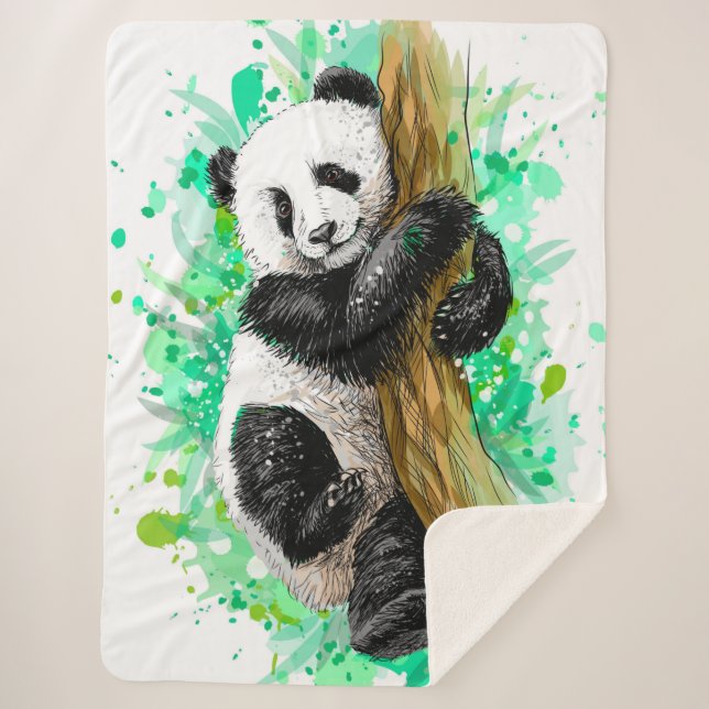 Cobertor Sherpa Urso Panda Bonito (Frente)
