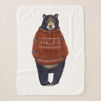 Cobertor Sherpa Urso vermelho da camisola da rena