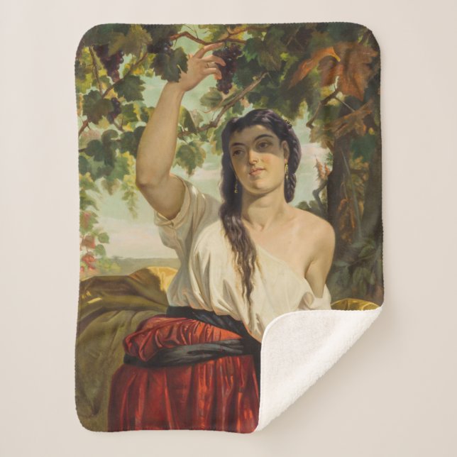 Cobertor Sherpa Uvas-Picante (Colheita de Verão) (Frente)