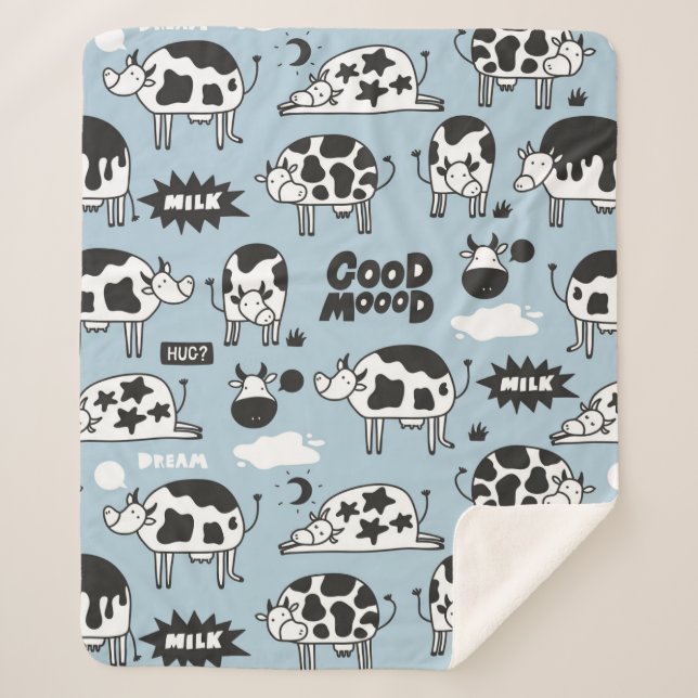 Cobertor Sherpa Vaca e leite (Frente)
