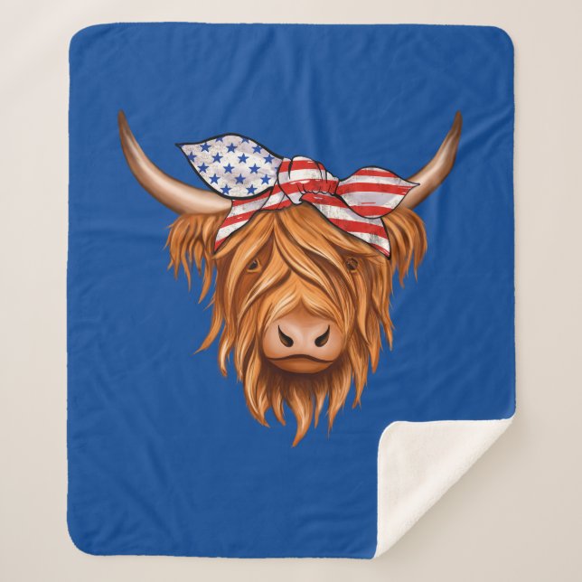 Cobertor Sherpa Vaca Highland (Frente)