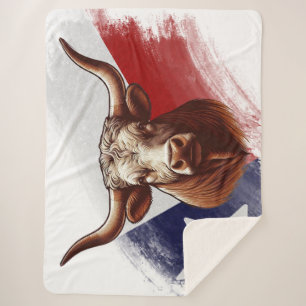 Cobertor Sherpa Vaca longhorn do Texas