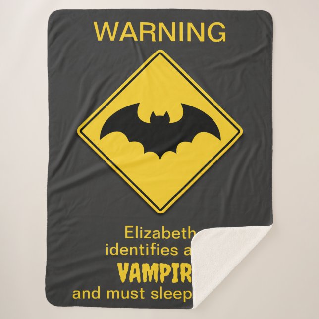 Cobertor Sherpa Vampiro Bat Wareen (Frente)