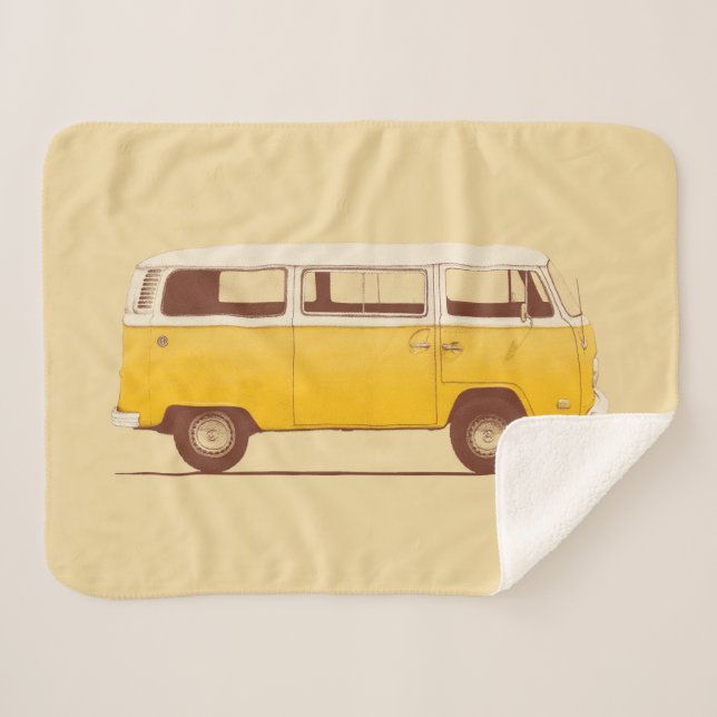 Cobertor Sherpa Van amarelo | Florent Bodart (Frente (Horizontal))