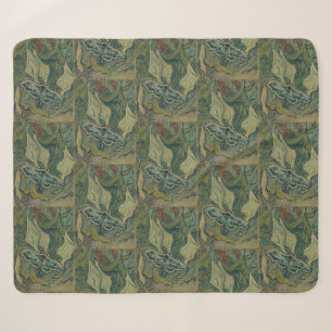 Cobertor Sherpa Van Gogh Grande Mariposa Pavão Vintage Arte da Nat