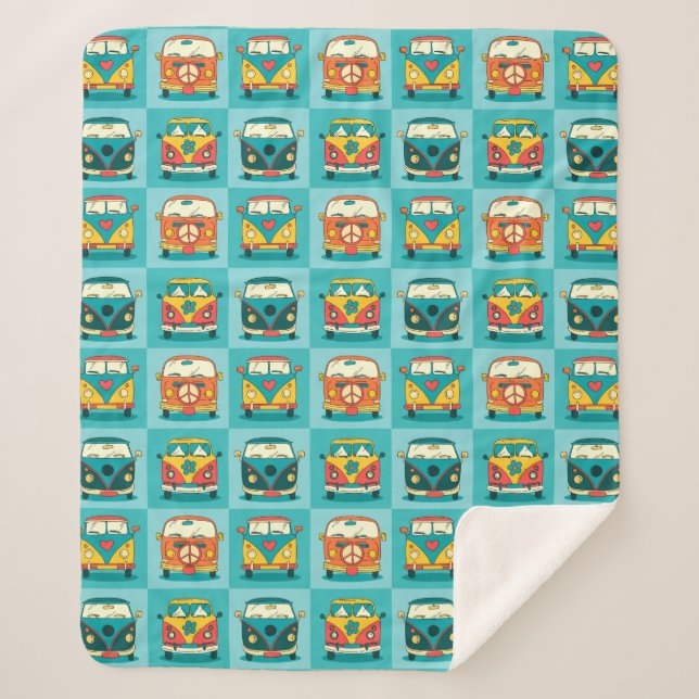 Cobertor Sherpa Vans Retroativas (Frente)