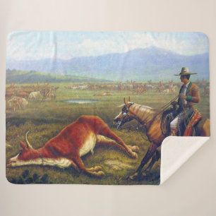 Cobertor Sherpa Vaqueiro C 1830 O Velho Oeste O Cowboy