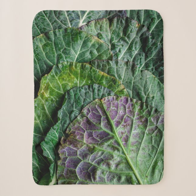 Cobertor Sherpa Vegetal verde (Frente)
