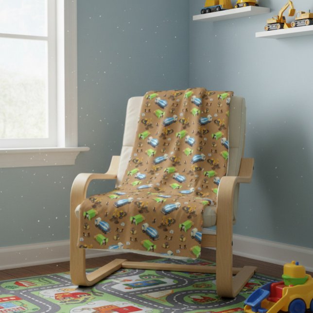 Cobertor Sherpa Veículos de construção e operários (Criador carregado)