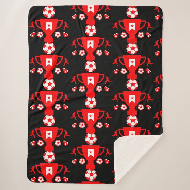 Cobertor Sherpa Ventilador de futebol (Frente)