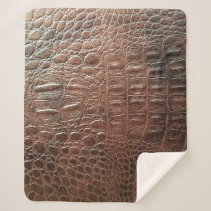 Cobertor Sherpa Verdadeira textura de couro natural, enfeite