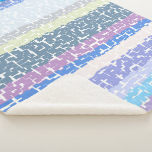 Cobertor Sherpa Verde/Cinza multicolorido legal/bege/rosa/púrpura/
