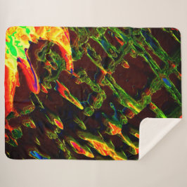 Cobertor Sherpa Verde esvaziado de fogo