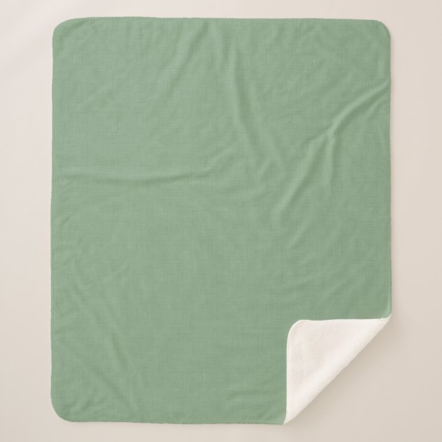 Cobertor Sherpa Verde suave texturizado. (Frente)