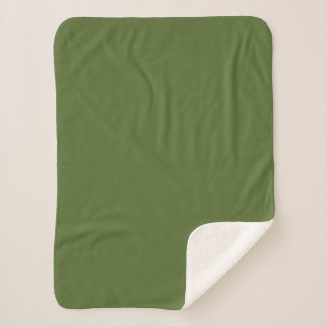 Cobertor Sherpa VerdeAzeite Escuro (Frente)