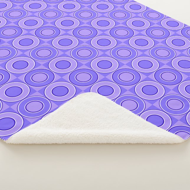 Cobertor Sherpa Verificação da Rosquinha da lavanda (3/4)