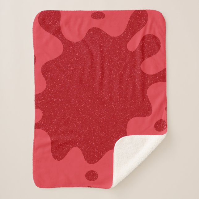 Cobertor Sherpa Vermelho Tomate com Estampa Person (Frente)