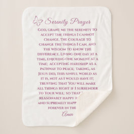 Cobertor Sherpa Versão do cheio Serenity Prayer Blanket