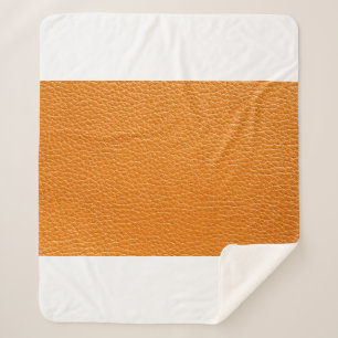 Cobertor Sherpa Vestido de textura de couro castanho
