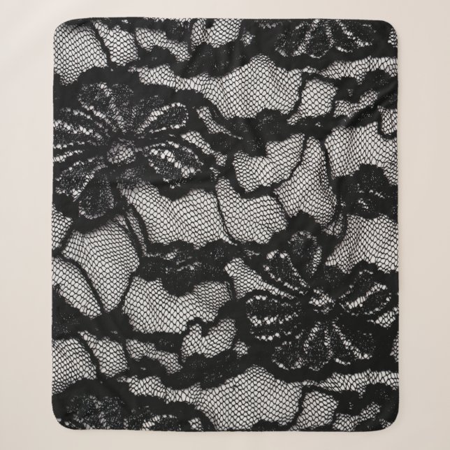 Cobertor Sherpa Vestidos preto e branco abstrato como fundo (Frente)