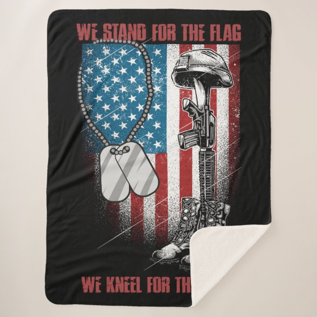 Cobertor Sherpa Veterano Americano (Frente)