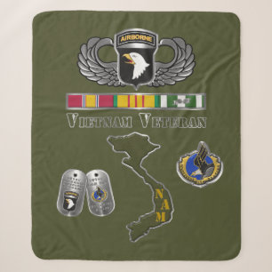 Cobertor Sherpa Veterano da 101ª Divisão Aerotransportada no Vietn