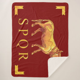 Cobertor Sherpa Vexilla SPQR Bull
