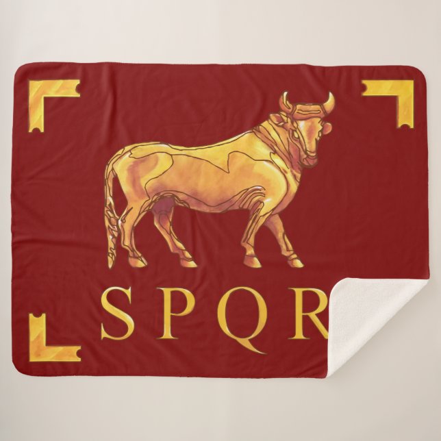 Cobertor Sherpa Vexilla SPQR Bull (Frente (Horizontal))