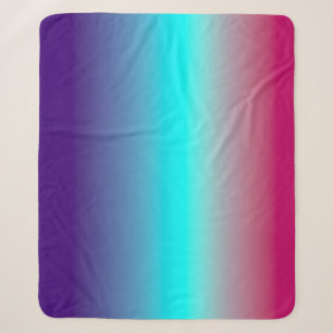 Cobertor Sherpa Vibrant Magenta to Deep Purple Smooth Abstract