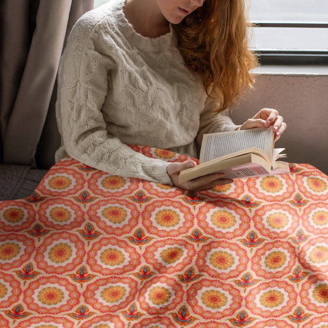 Cobertor Sherpa Vibrant Mandala Harmony (Criador carregado)