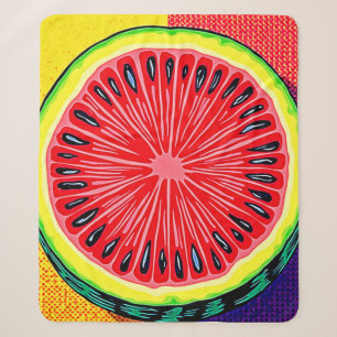 Cobertor Sherpa Vibrant Watermelon Pop Art