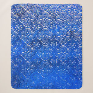 Cobertor Sherpa Vidro azul com padrão de padrões, vidro, abstrato,