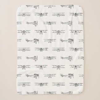 Cobertor Sherpa Vintage Airplanes Aviation Themed COR PERSONALIZAD