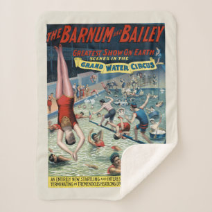Cobertor Sherpa Vintage Barnum & Bailey Circus Poster