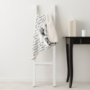 Cobertor Sherpa Vintage Black & White Alice no País das Maravilhas