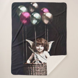 Cobertor Sherpa Vintage Cupid